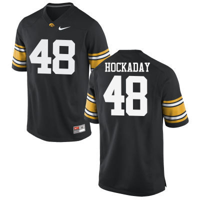 Men Iowa Hawkeyes #48 Jack Hockaday College Football Jerseys-Black - Click Image to Close